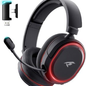 Wireless Gaming Headset for PC PS5 PS4 Mac Switch 7.1 Surround Sound 100-Hr