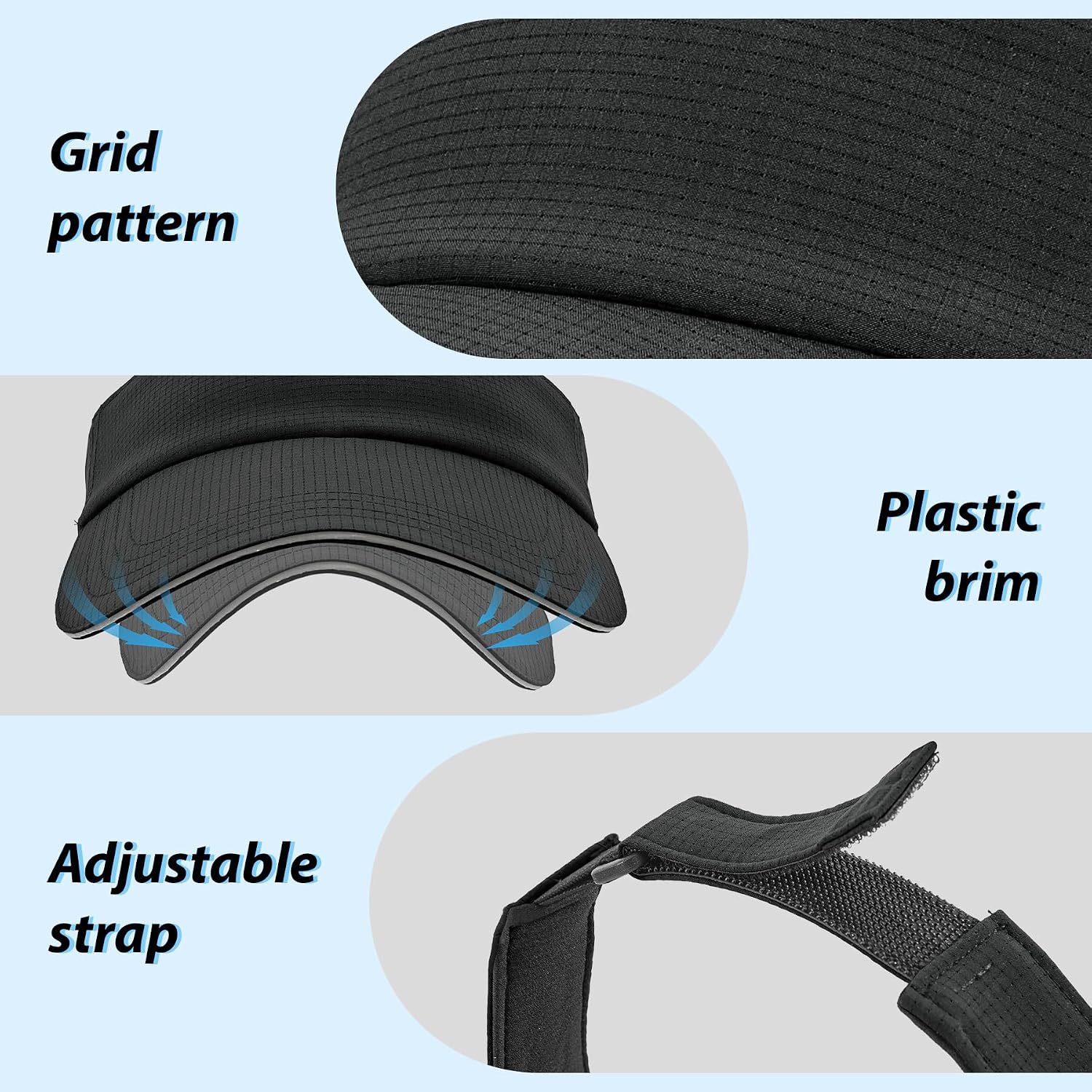 Sukeen Women's Adjustable Fit Runners Lightweight Comfort Performance Visor, Sports Sun Visor One Size Fits Most - Image 5
